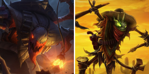 aurelion-solar:Fiddlesticks VGU: Splash Art Comparison