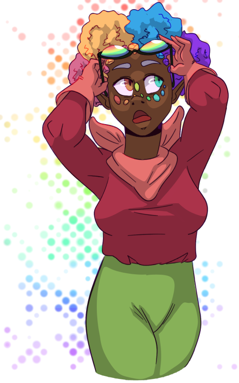 agentcricket-art: This super cute colorful girl belongs to @bettycrockerssketchbook I’m AgentC