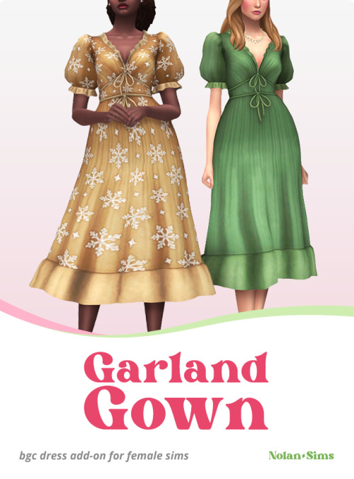 Garland Gown (Ghostly Gown Add-on)Happy Holidays! Here’s a little gift~✨ I’ve created so