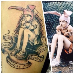 fuckyeahtattoos:  Bunny boy from ‘Gummo’