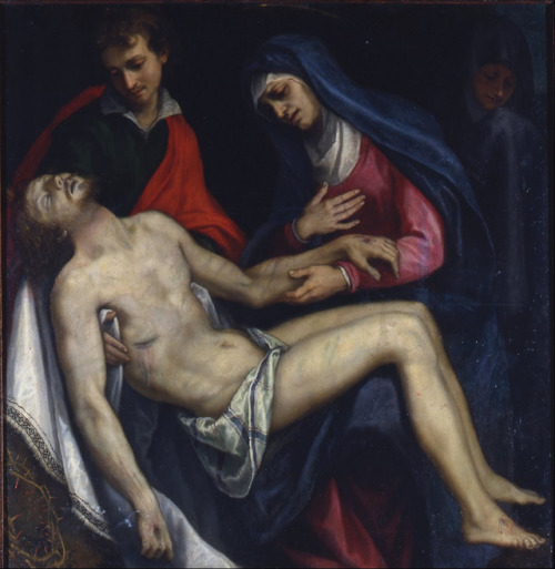 Piedad con San Juan Evangelista y María Magdalena por Cigoli, 1599-1600.