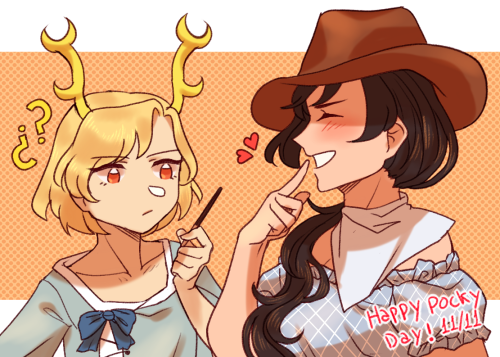 Happy Pocky Day ! + a Saki I drew a few days ago