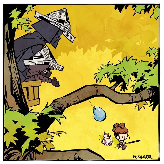 archatlas:  archatlas:  Calvin and Hobbes: The Force Awakens #2   Brian Kesinger
