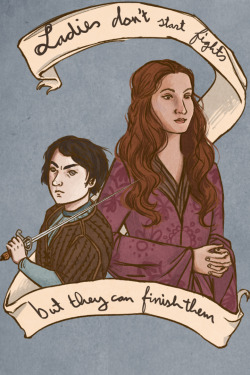 tis-sir-reads-a-lot:  Arya and Sansa Stark