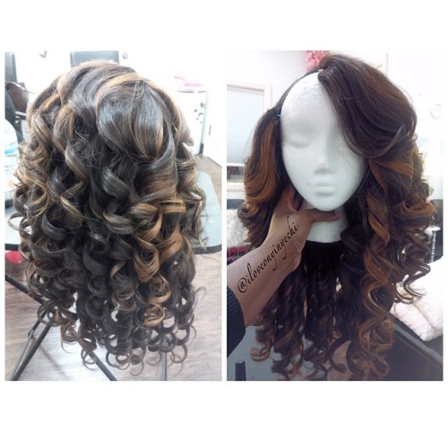 Custom U-part wig that I made for a client. 6 bundles of Brazilian hair from Luxury Mane.#hairstyl