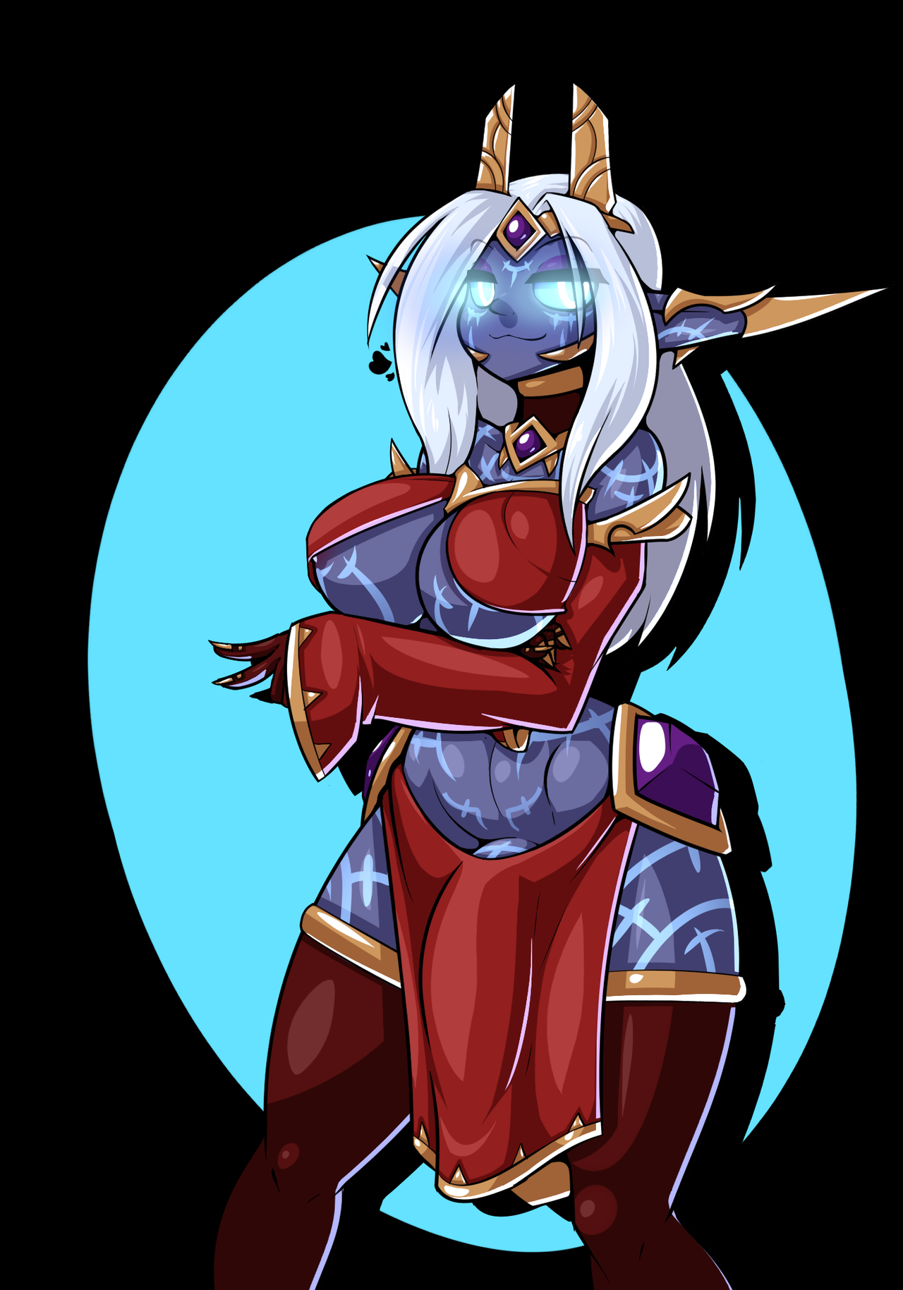 limebreaker:Stream Comm. Elf Feathers, aka Valurielle the Nightborne Fire Mage.