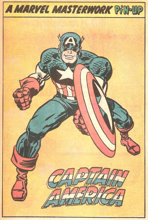 the-spinner-rack: Captain America Pin-Up by Jack Kirby
