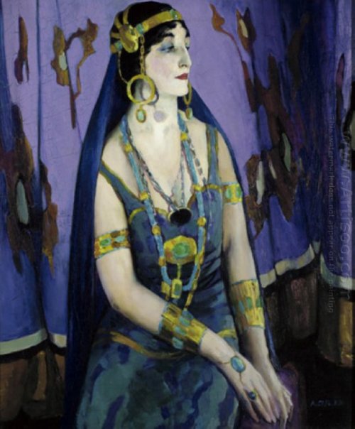 Actress as Cleopatra (1914). Arthur B. Carles (American, 1882-1952). Oil on canvas. PAFA.When Merced