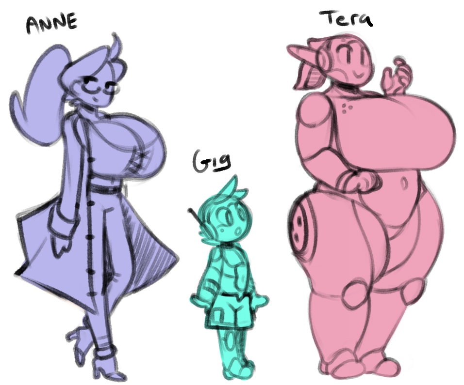 angstrom-nsfw:some new faces from tonight’s stream- the short robo-boy Gig, the