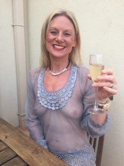 Wildman67699:  Mrpainbird:  Sharethenudebeauty:cheers To Milf’s In See-Thru Blouses!