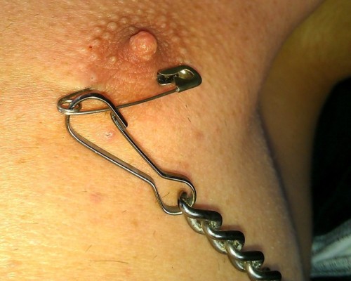 my nipple pinned