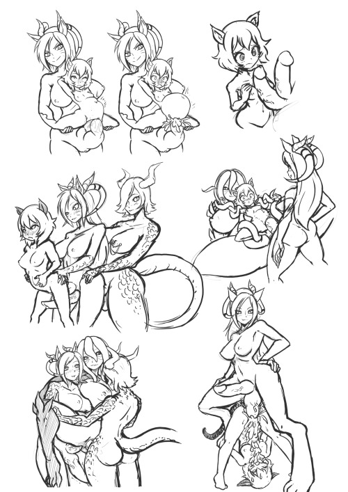 Porn photo dmxwoops:  sketch page commission for Azezo2000 featuring