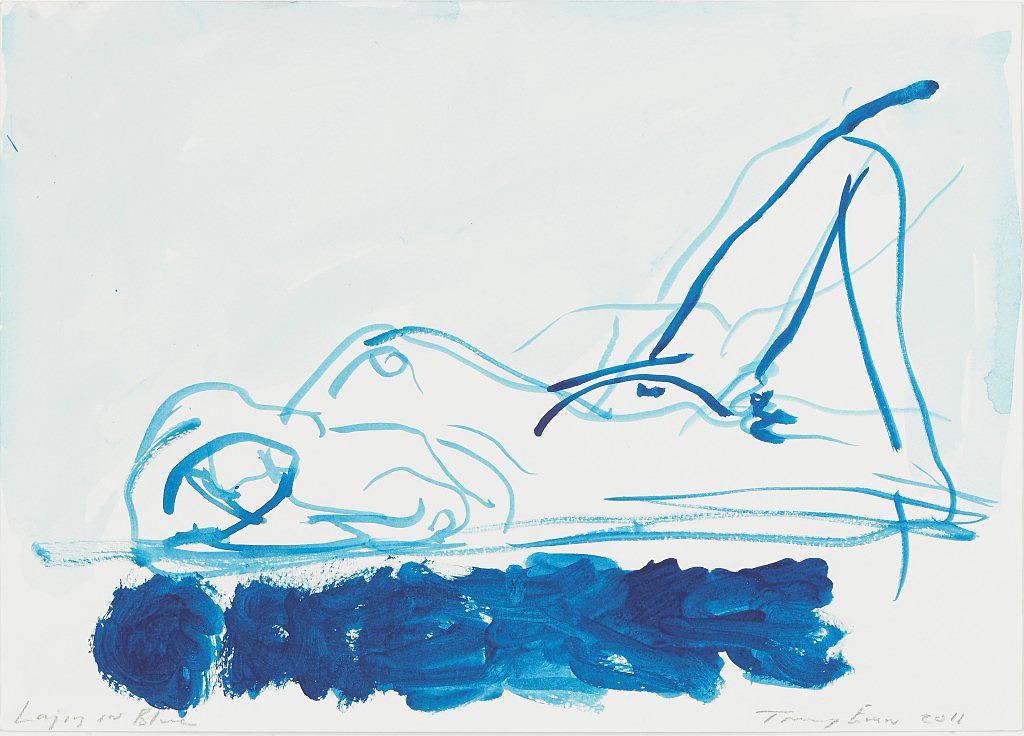 koorik:  Tracey Emin ‘Laying on Blue’, 2011