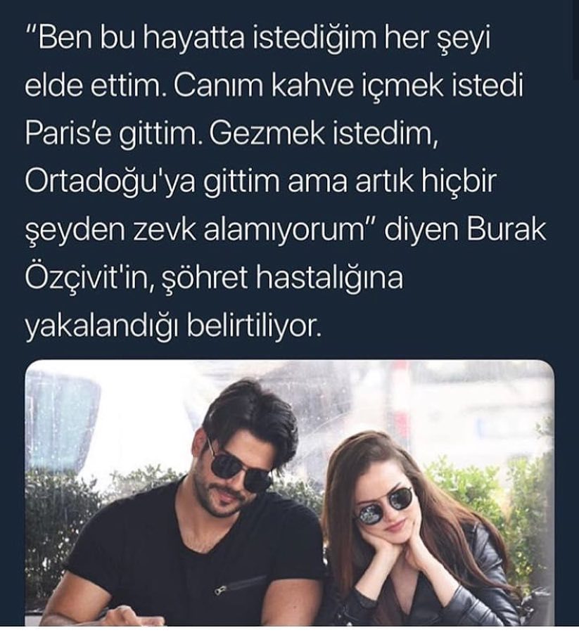 " Ben bu hayatta istediğim...