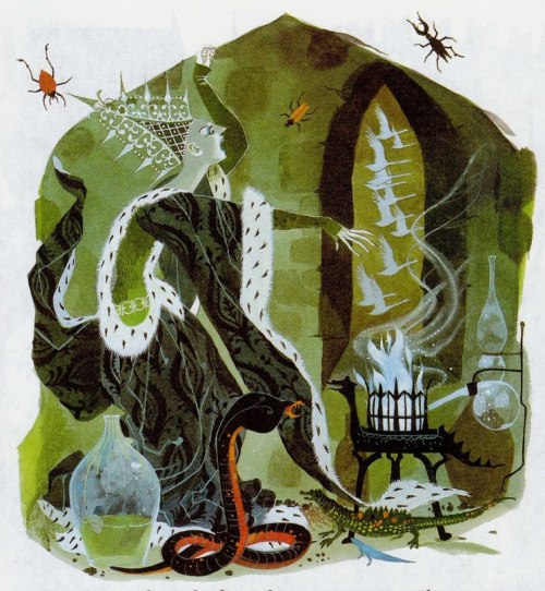 mun-sal-vache:The Wild Swans, illustrated by Gordon Laite