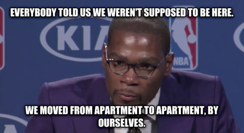 shadycatz: doubleadrivel: heartofthacards:ilikelivingintoday:Kevin Durant talks about his mom during