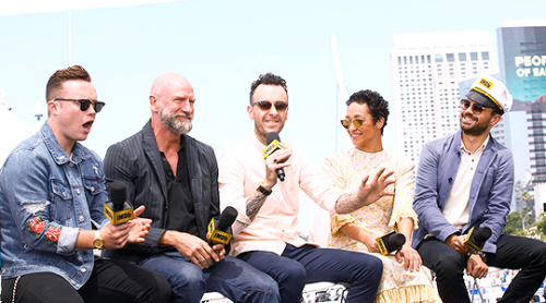 preachersource: Actors Dominic Cooper, Joseph Gilgun, Graham McTavish and Ruth Negga on the #IMDboat