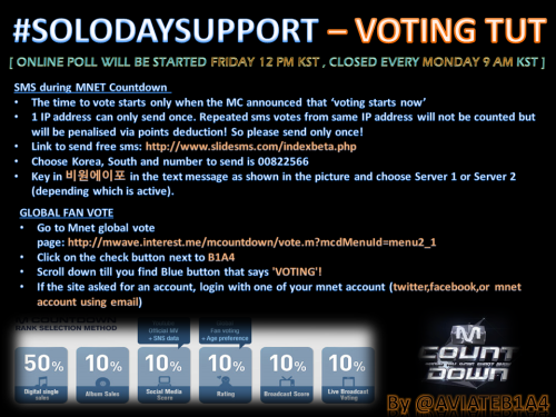 aviateb1a4:  [TUT] #B1A4 #SOLODAY SUPPORT! Help the boys win on various music shows~ Go go go BANAs! ^^ Do not remove the logo. Take out with full credits! *will be updated later 