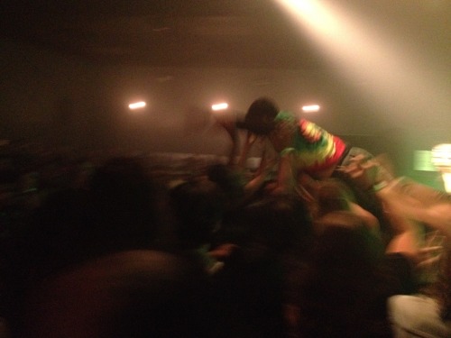Stagediving During Overkill's Show At Empire Nightclub (Springfield, VA) On September 11, 2015.