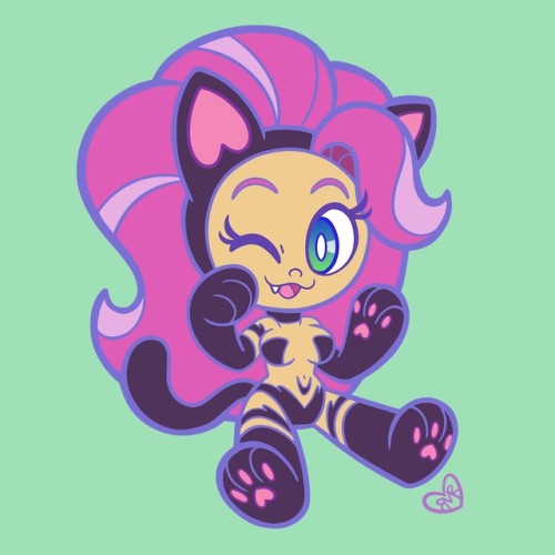 Made stickers of my favorite video game character Felicia. I still remember the first time I saw her