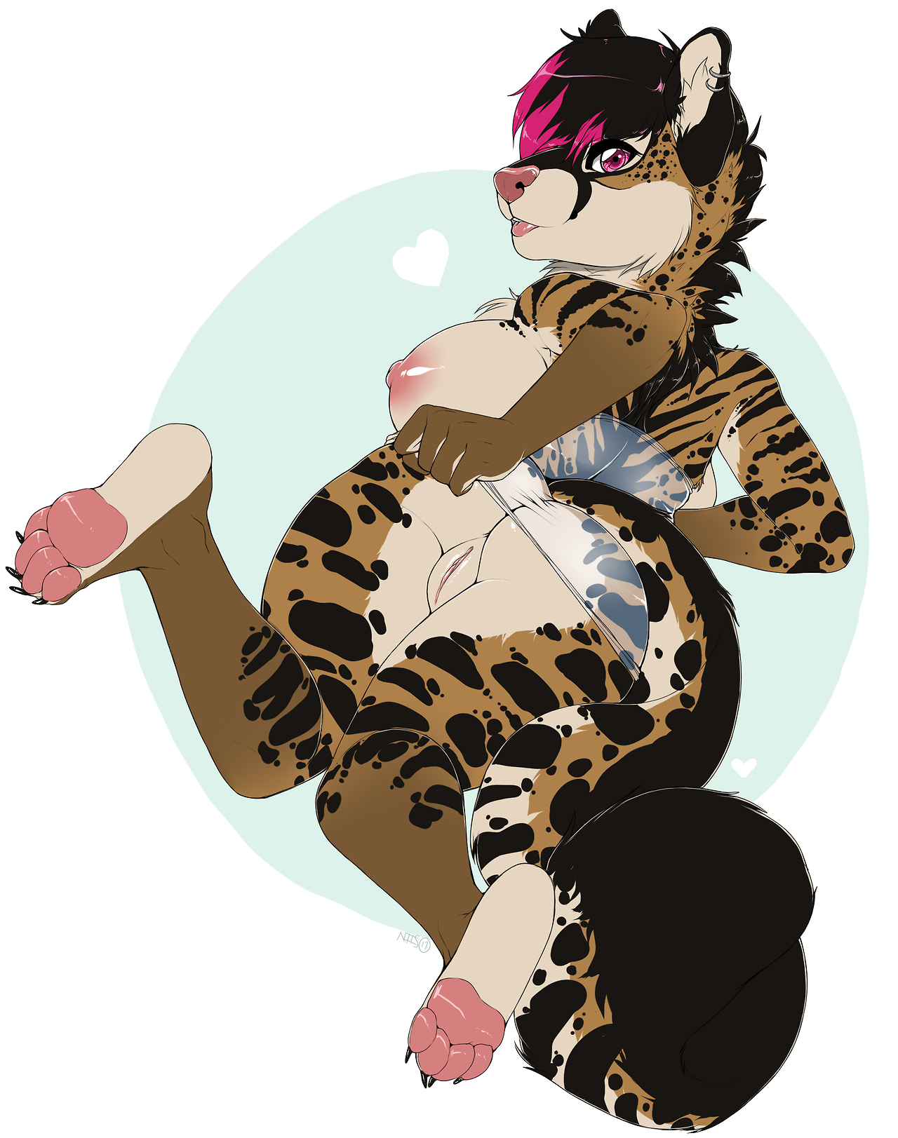 niisbbb:  Better view!Going for a peek and got the full view!Flat color wing it commission