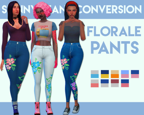 🌺 Florale Pants 🌺
Ahhh, we finally have parenthood!! When I saw these tacky pants I just had to make them into skinny jeans. I fricking love them! Enjoy them and let me know if you have any problems!
You get 2 packages - Low & High!
🌸Info🌸• Custom...