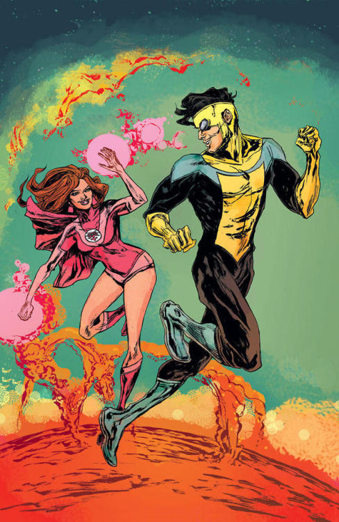 towritecomicsonherarms:Invincible and Atom Eve by mysteryming