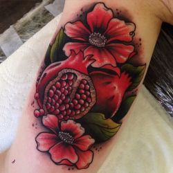1337tattoos:  Pomegranate by Scott Owen (Seven