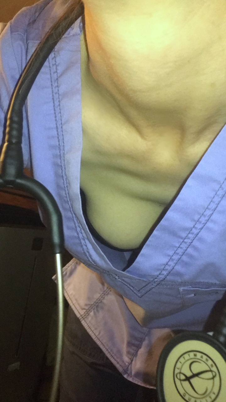sexonshift:  #sexynurse #scrubs   Now if we were the patient and saw this what would