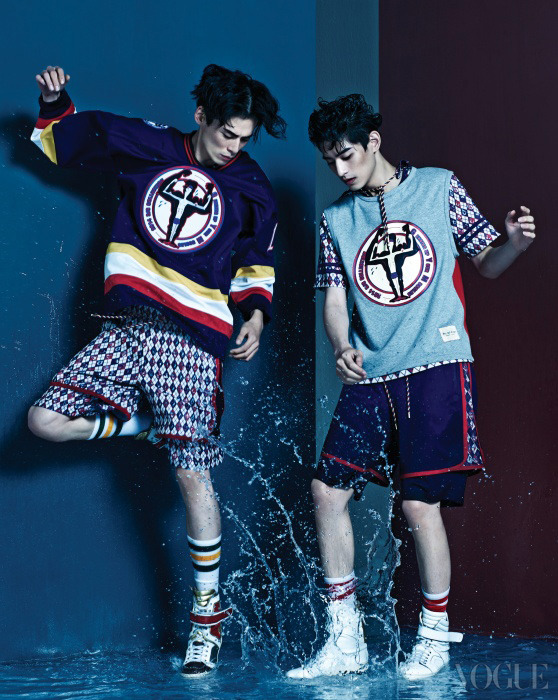 koreanmalemodels:  Kim Wonjoong and Kim Taehwan for Vogue Korea, December 2013