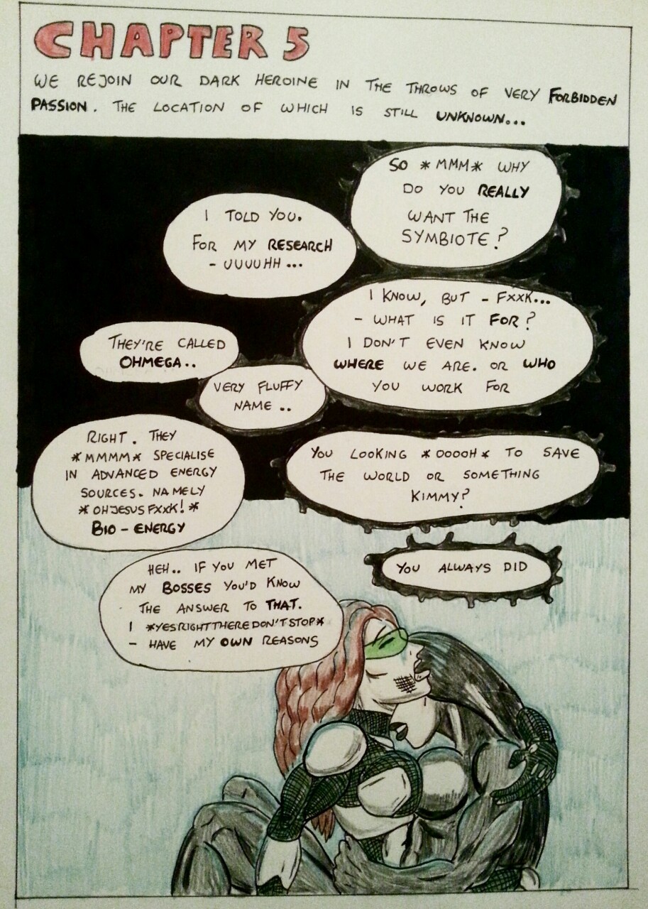 Kate Five vs Symbiote comic Page 94  Kate and Kimberly seem to get on better now