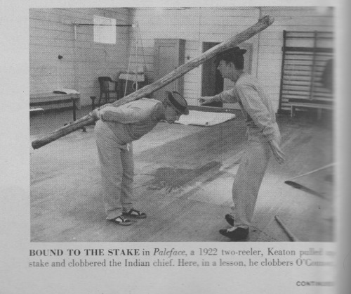 Donald O’Connor & mentor for ‘The Buster Keaton Story’ get in training in matching track suits ;