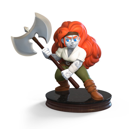 Had the fortune of sculpting the incredible Meribeth, a badass halfling barbarian, as a commission. 