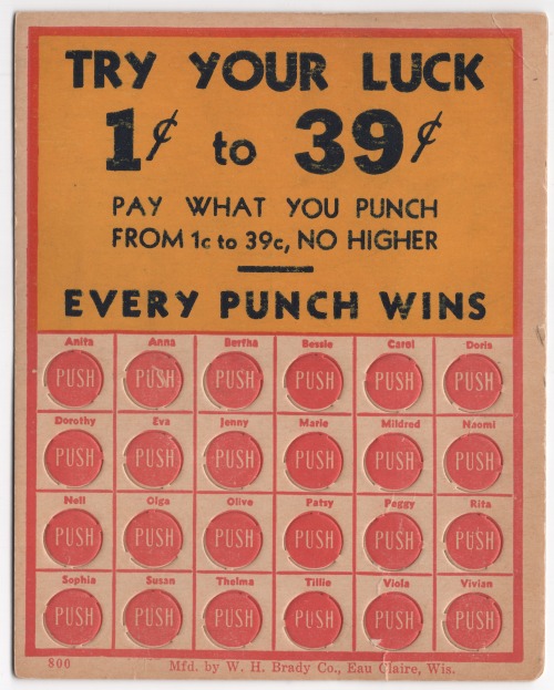 PunchcardsBefore scratch cards, there were punchboards and punchcards. While present in the USA from