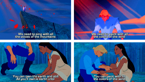 animation-s:  Amazing Disney Lyrics : Colors of the Wind [more]For whether we’re white or copper skinned…  
