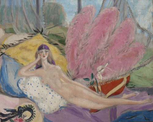 pintoras:Jacqueline Marval (French, 1866 - 1932): Reclining nude (via Piasa)