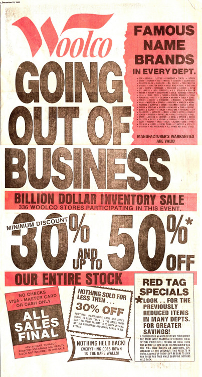 Woolco - published in the Laurel Leader - December 23, 1982 Credit: Lost Laurel in the &ldq