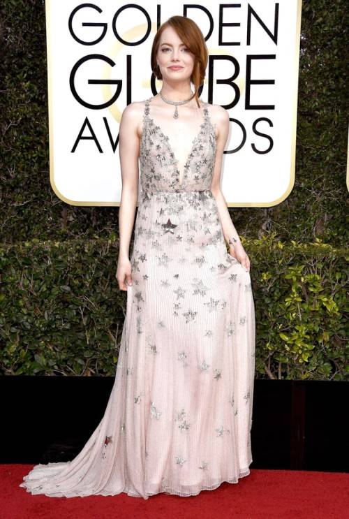 Emma Stone is just stunning! Check out the other Best Dressed celebrities at the 2017 Golden Globes,