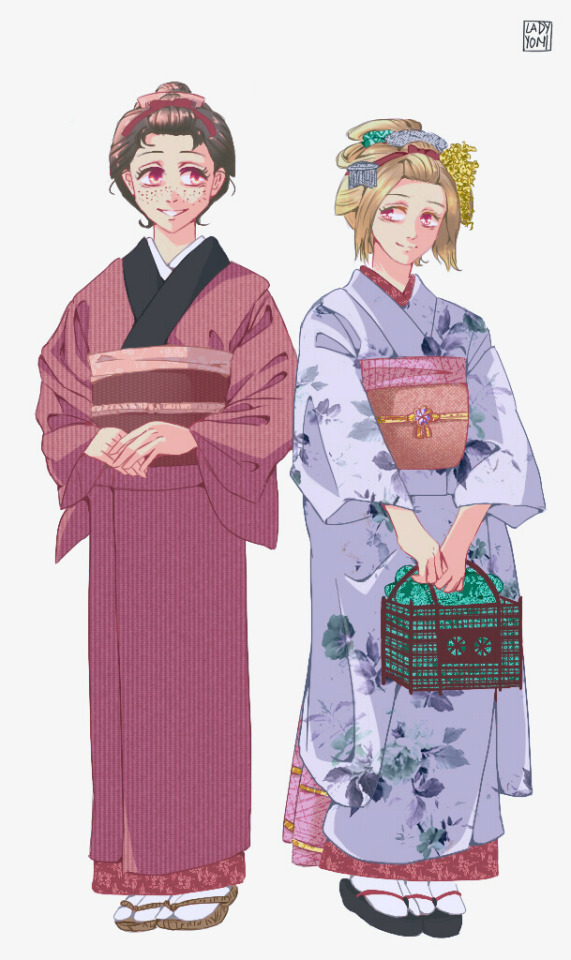 Old 2018 Drawing Of Chie And Kohana, Main Characters Of My Hakuouki Fic "A Friend Like You."