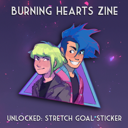 Our last stretch goal merch is unlocked! This die-cut sticker by @astrolavas will be included i