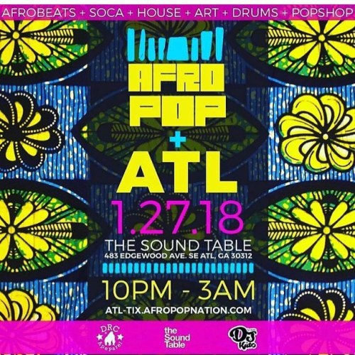 Tomorrow!! See you there!!・・・Atlanta, the tribe is invading your city SAT, Jan 27, 2018 @thesoundtab