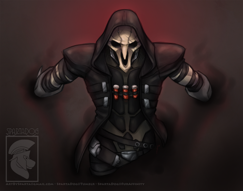 spartadog:  Reaper   Everybody’s favorite harbinger of death.AVAILABLE ON REDBUBBLEHEREHEREand HEREPLEASE DO NOT REMOVE OR EDIT THE CAPTION IN ANY WAY. I CHECK REBLOGS!Reaper © BlizzardArt © SpartaDogFuraffinity | Weasyl | Tumblr | SoFurry | Twitter