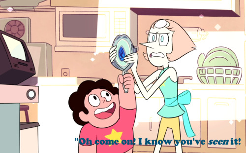 nobrandminda:  “Show us the Galaxy Warp! Oh, come on! I know you’ve seen it!” Gotta admit, I did not expect that to be an actual clue about Lapis’ history. 