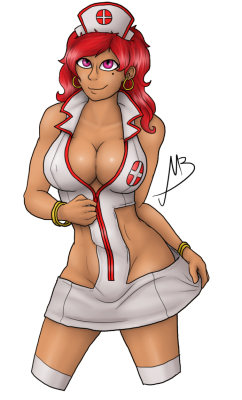 mdfive:  Request - Miss Valerie by Midas-Bust She makes for a cute and sexy nurse, doesn’t she?
