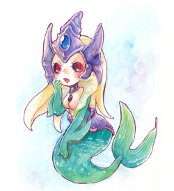 mizoreame00:  Nami with water color 