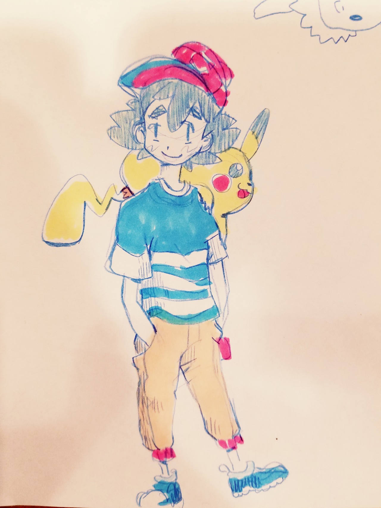 dogjpeg: More wobbly round Ash &amp; Pikachu doodles