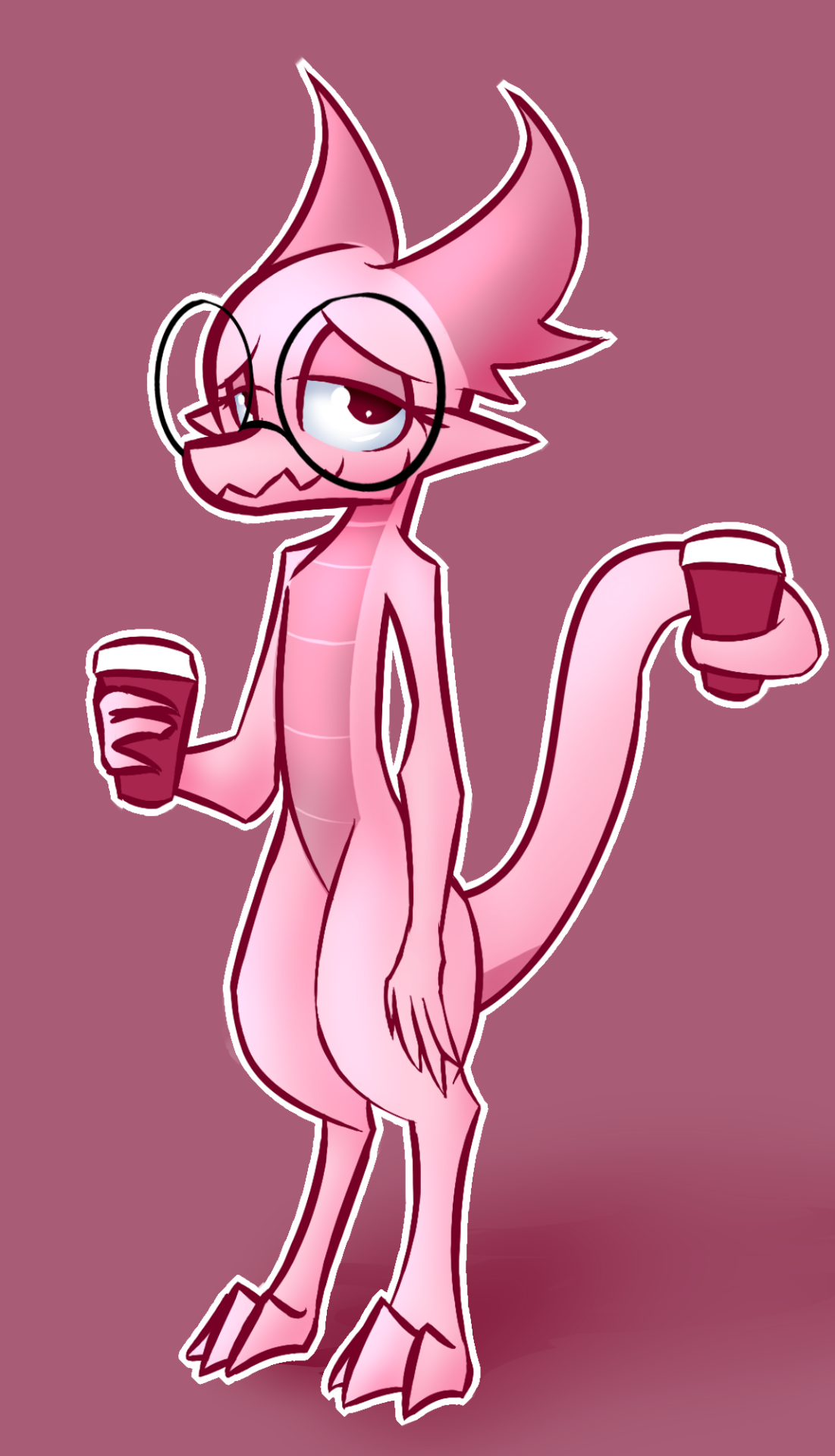 sketchy-replies:Drowsy Dip requires at least 2 coffees on her at all times. Tails