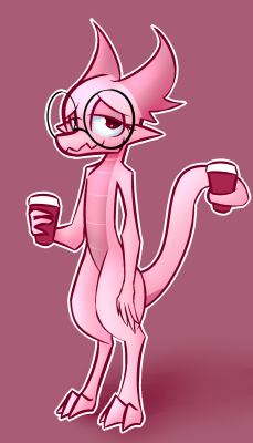 sketchy-replies:Drowsy Dip requires at least 2 coffees on her at all times. Tails are a wonderful thing.x3 *giggles*