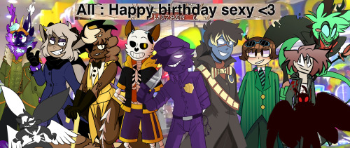 static-station: Happy birthday sexy ;)in order of appearance:@permapomi @crowfry @starrysorry @backw