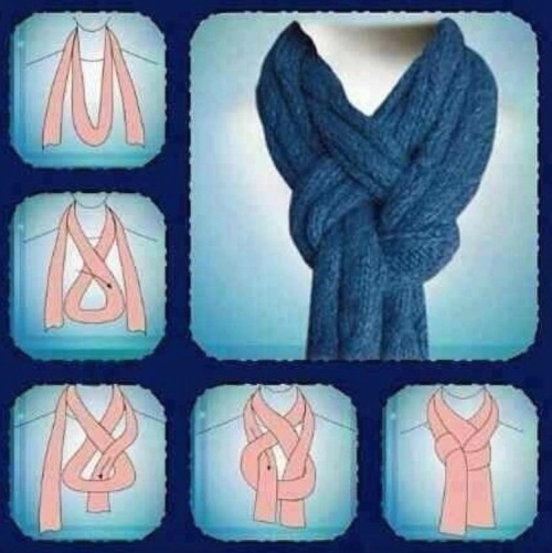 deezknitz:A New Way To Tie a Scarf Because fall is closing in on us quickly.